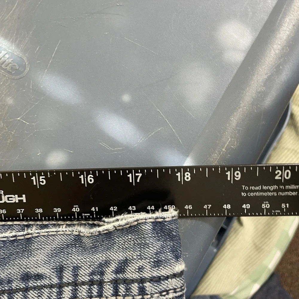 BKE Seth Jeans Mens 36x32 (fit 35x30) DISTRESSED Y2K Whisker Fade Worn-in